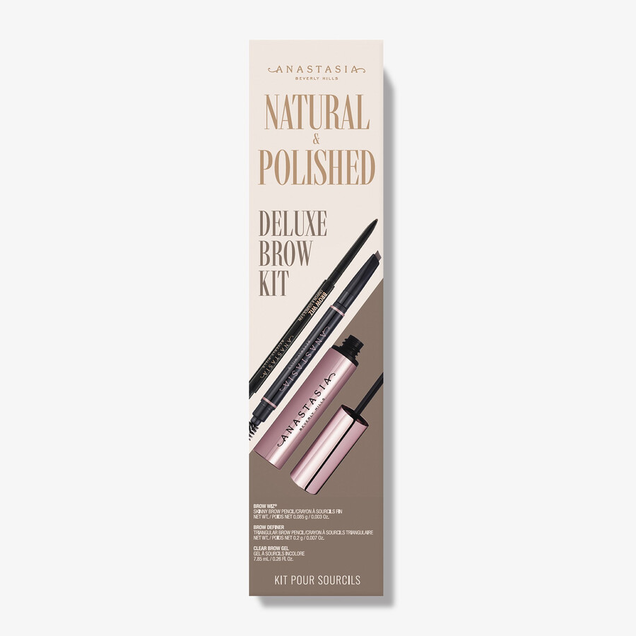 kit sopracciglia deluxe naturali e lucide - soft brown