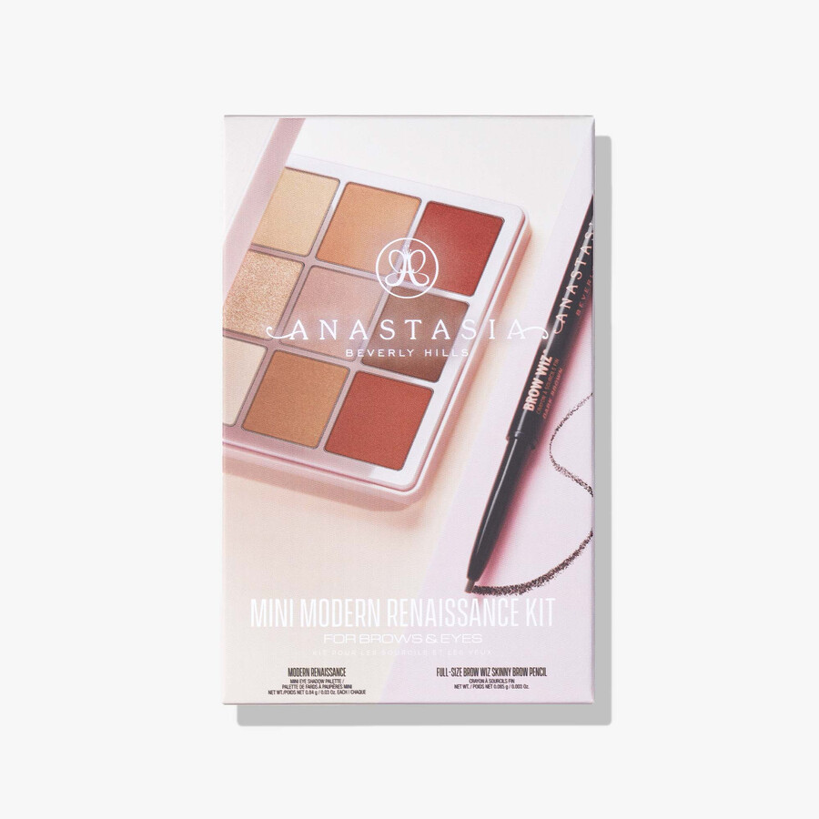 mini kit rinascimentale moderno per sopracciglia e occhi - medium brown