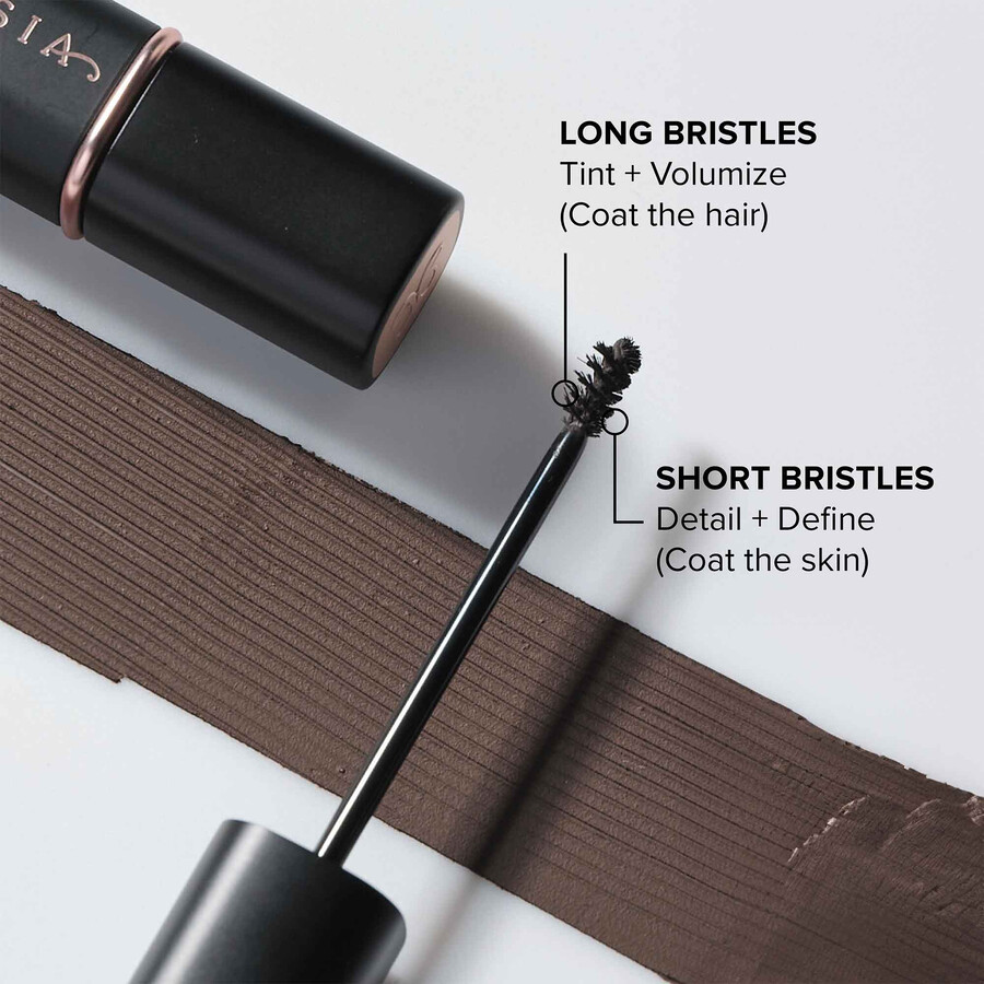 mini gel volumizzante colorato per sopracciglia - dark brown